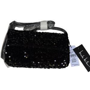 NEW Nicole Miller SEQUIN HANDBAG Purse Small 9x5 Buckle Shoulder Evening Bag NWT